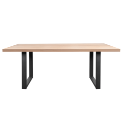 Sconto Jedálenský stôl AMAYA U dub/kov, šírka 180 cm, rovná hrana