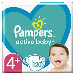 Pampers Active Baby 4+ Megapack+ 10-15 kg 120 ks