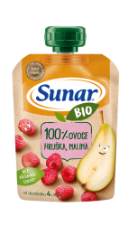 Sunar Bio kapsička hruška malina 100g