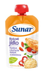 Sunar Hotové jedlo Kuskus s kuracím mäsom a zeleninou 6+ 120 g