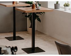 Barový stôl Quadrato 70x70 cm, dub artisan/černý%