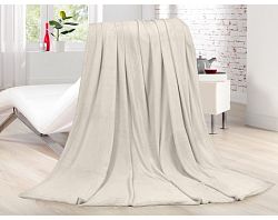 Fleecová deka Lara 220x240 cm, krémová%