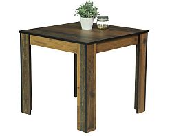 Jedálenský stôl Erika 80x80 cm, vintage optika dreva%