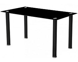 Jedálenský stôl Tabor, 140x80 cm, čierny%