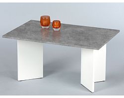 Konferenčný stolík Minimal, šedý betón/bílý%