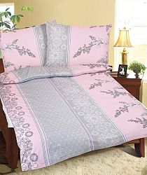 Bellatex bavlna obliečky ružovosivý ker 140x220 70x90