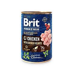 Brit Konzerva Prem By Nature Chicken With Hearts 400g