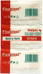 Fixaplast Náplast strip 8 x 4cm 3 ks