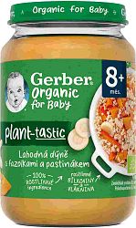 Gerber Organic 100 % rastlinný príkrm lahodná tekvica s fazuľkami a paštrnákom 190 g