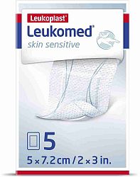 Leukomed Skin Sensitive 5 x 7, 2cm 5 ks netk.krytí