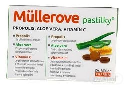 MÜLLEROVE PASTILKY Propolis, aloe vera, vitamín C 24 kusov