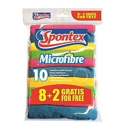 Spontex Microfibre útěrka 30 x 30 cm 8 + 2 ks