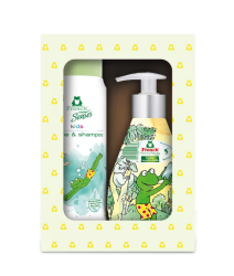 Súprava darčeková Frosch EKO, sprchovací gél/šampón + mydlo, žltá, detská, 2x300 ml