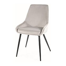 Sconto Jedálenská stolička CUBI sivá/čierna